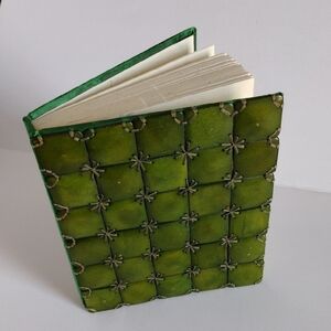Barnes & Noble Green Tiles Journal With Dry Flowers